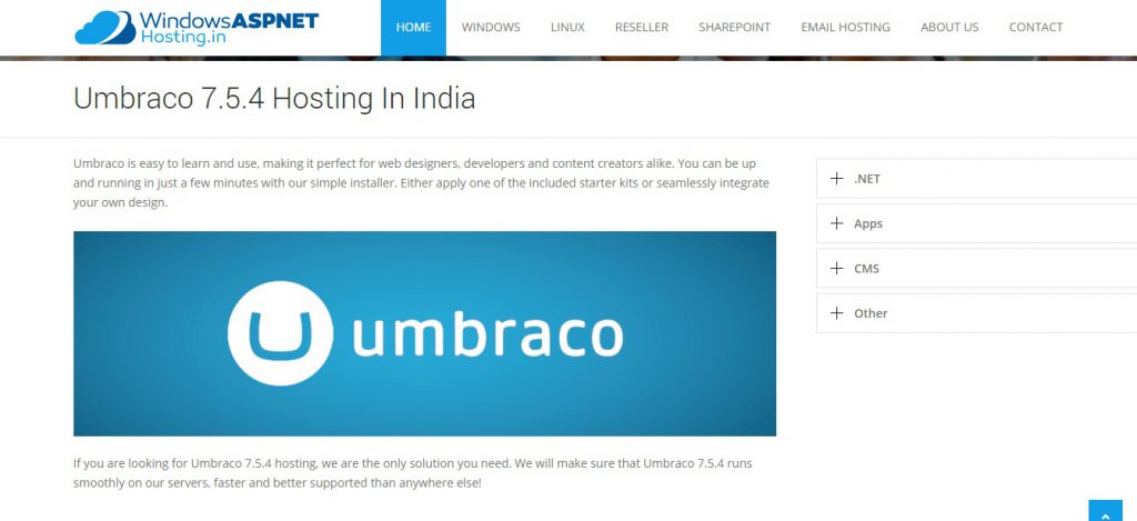 Reliable Umbraco 7 5 4 Hosting Windows Asp Net Hosting Review Images, Photos, Reviews